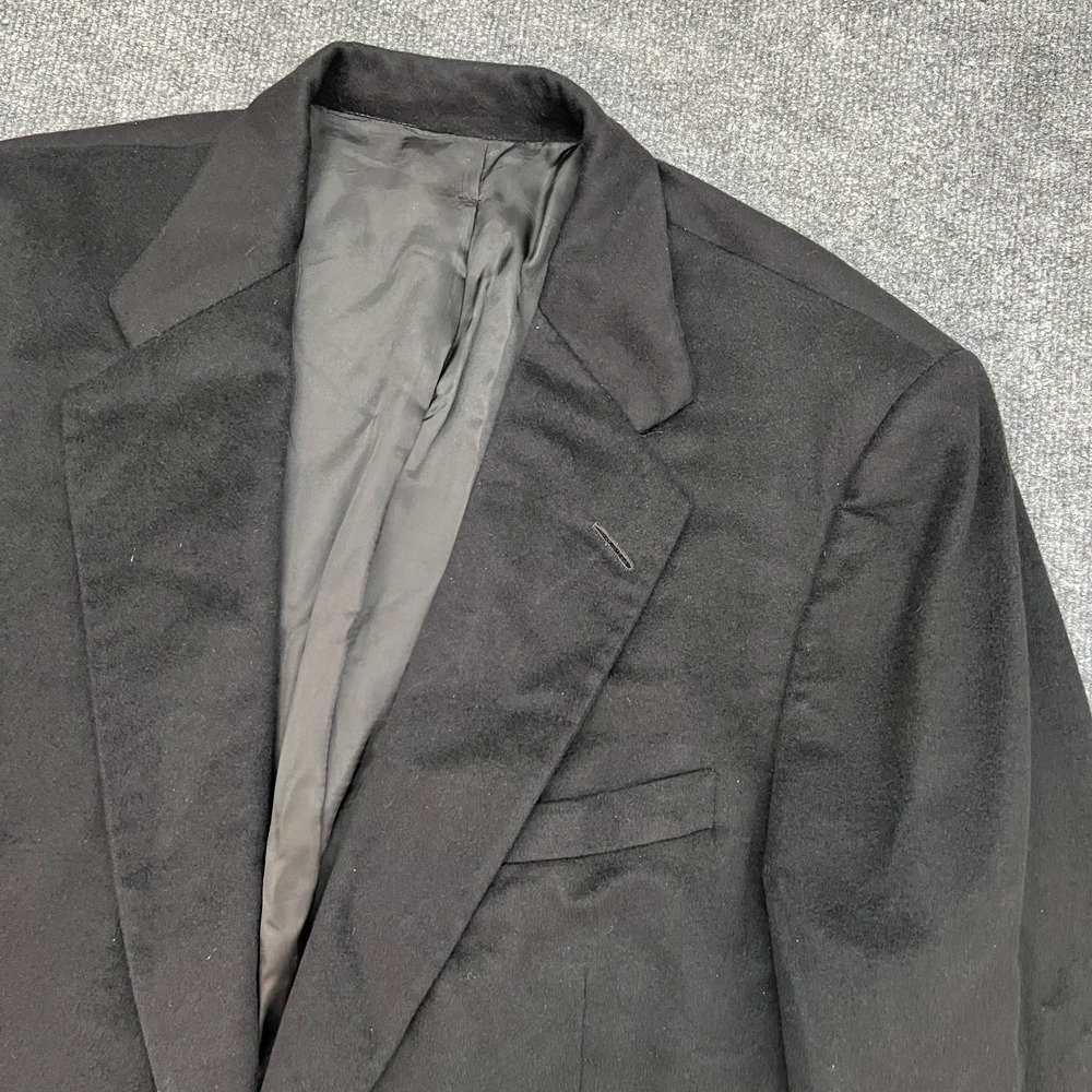 Neiman Marcus Men's Black Loro Piana 100% Cashmere 2 Button S/B Blazer 44R - Picture 2 of 14